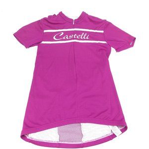 Castelli half zip purple cycling jersey Medium